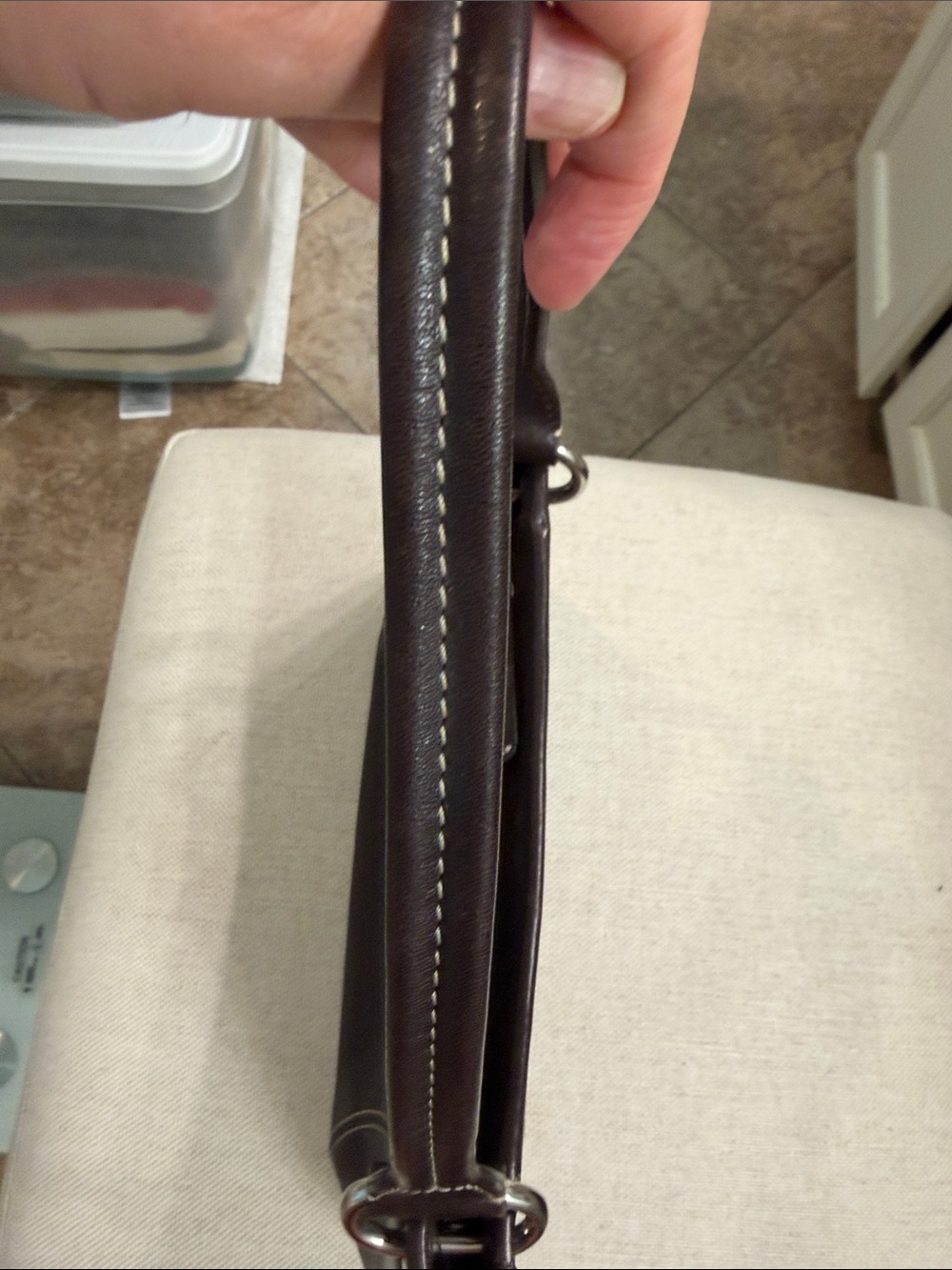 Cole Haan Dark Brown Leather Shoulder Bag - Picture 9 of 9